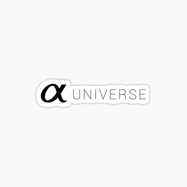 Vista previa del artículo con la obra «Sony Alpha Universe (negro sobre blanco)», diseñado y vendido por dazecoop.