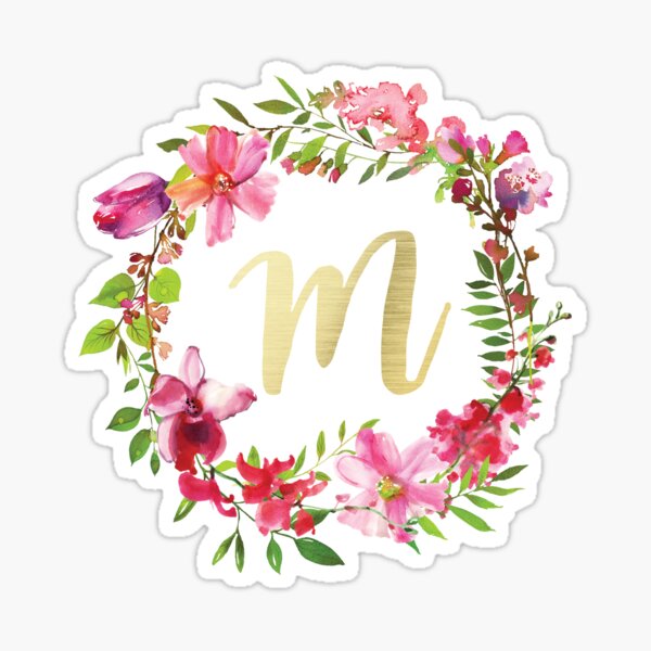 2020-2024 Planner: Nifty Floral & Galaxy Initial Monogram Letter M