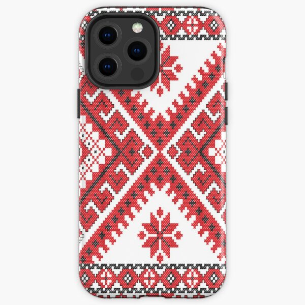 Ukraine Pattern - Ukrainian embroidery: вишивка, vyshyvka, #Ukraine #Pattern #Ukrainian #embroidery #вишивка #vyshyvka UkrainePattern #UkrainianEmbroidery #Украина iPhone Tough Case