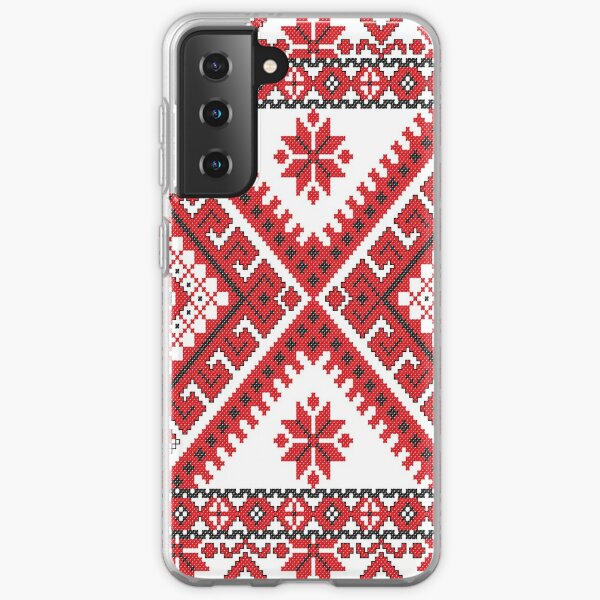 Ukraine Pattern - Ukrainian embroidery: вишивка, vyshyvka, #Ukraine #Pattern #Ukrainian #embroidery #вишивка #vyshyvka UkrainePattern #UkrainianEmbroidery #Украина Samsung Galaxy Soft Case