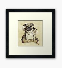 Lámina enmarcada Vida Pug