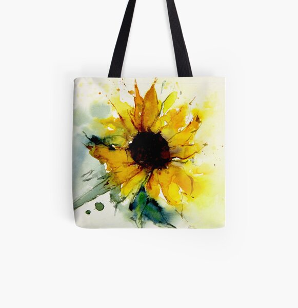 sunflower All Over Print Tote Bag