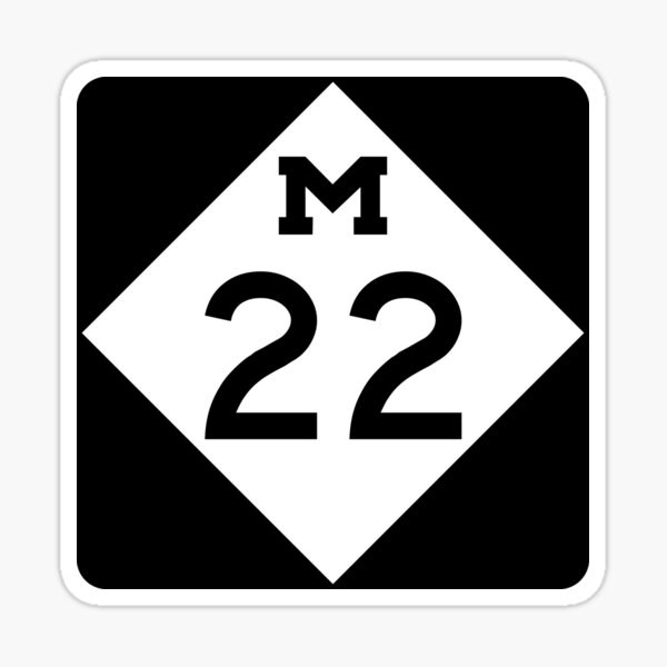 Michigan M-22 | Leelanau Scenic Heritage Route | United States Highway Shield Sign Sticker Sticker