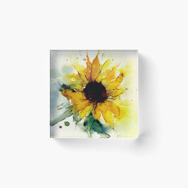 sunflower Acrylic Block