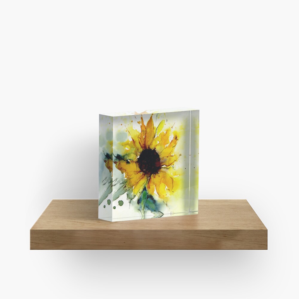 sunflower Acrylic Block