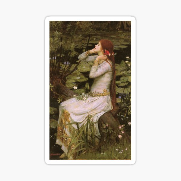 Ophelia - John William Waterhouse Sticker