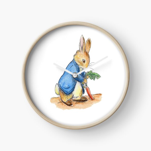 Nursery Characters, Peter Rabbit, Beatrix Potter. Clock