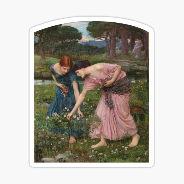 Item preview, Gather Ye Rosebuds While Ye May 1909 - John William Waterhouse designed and sold by forgottenbeauty.