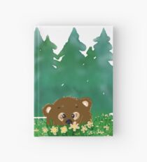 Bear in flowers Hardcover Journal