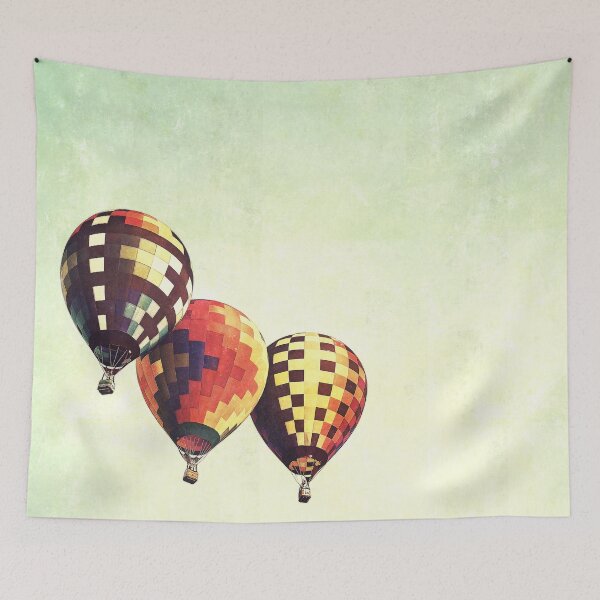 Item preview, Hot Air Balloon, Vintage Hot Air Balloon, Balloon Canvas, Retro Canvas, Art Deco, Home Gift designed and sold by homeartbyanave.