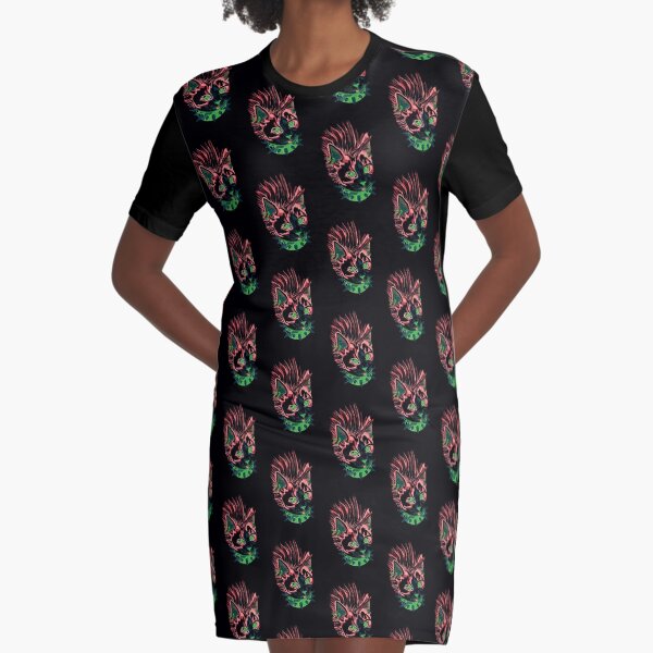 Punk Kitty Graphic T-Shirt Dress