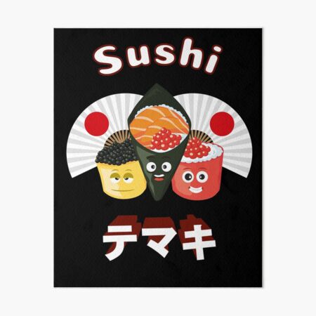 Sushi Comic Japan Tshirt Gift Art Board Print By Netsrikfa Redbubble