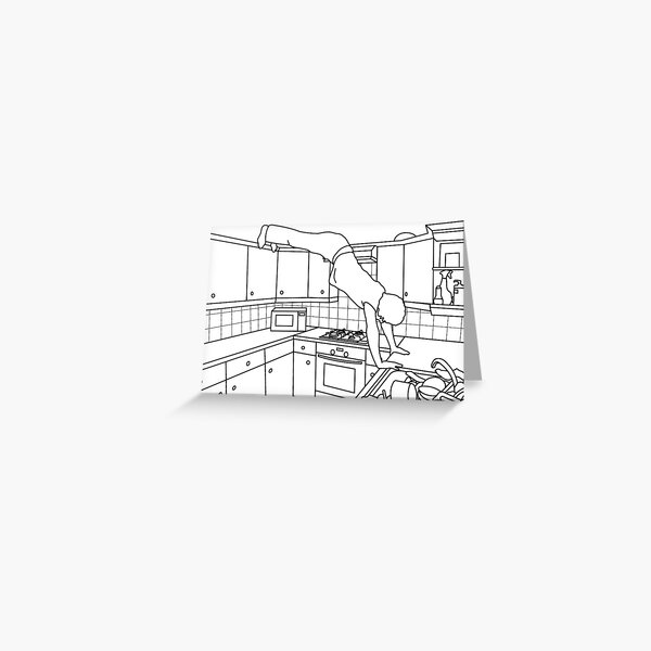 Elevated Dog Stretch Greeting Card