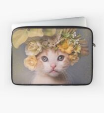 Flower Power, Bull the Kitten Laptop Sleeve