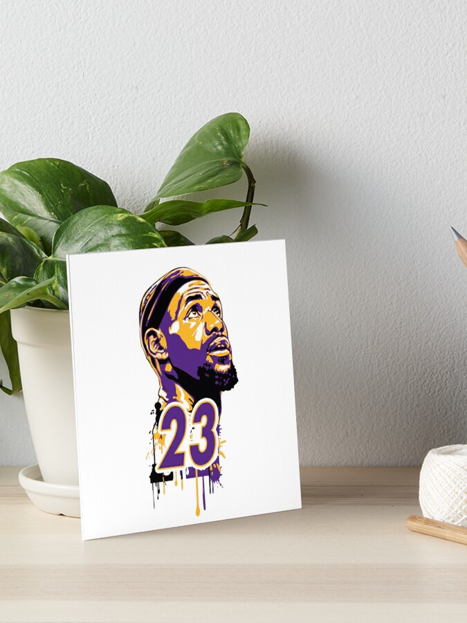 Lebron James Jersey Art Board Print for Sale by WalkDesigns