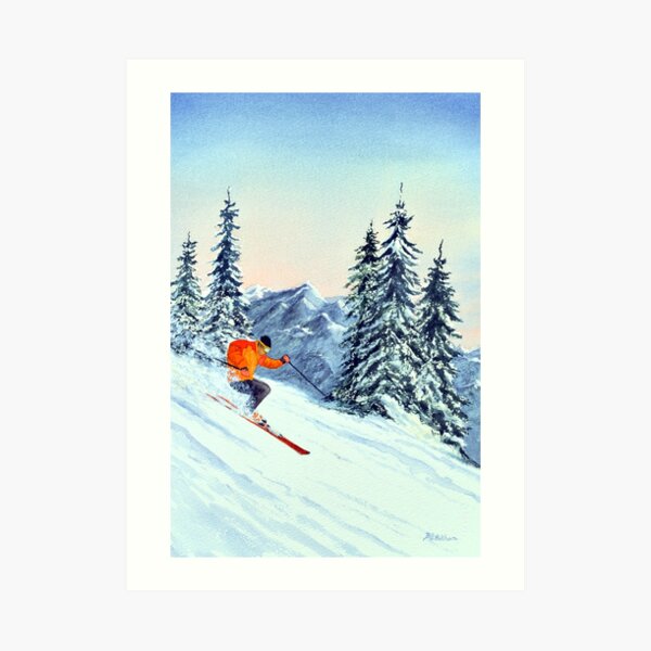 Skiing - The Clear Leader Art Print