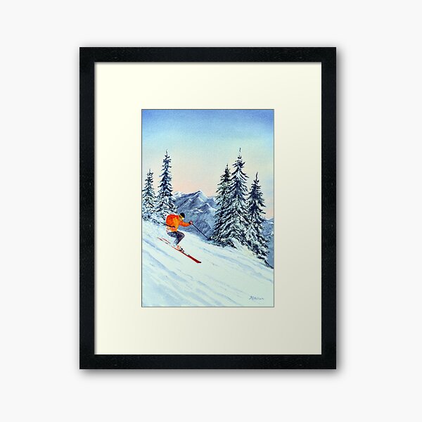 Skiing - The Clear Leader Framed Art Print