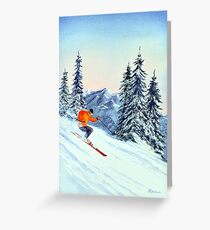 Skiing - The Clear Leader Greeting Card