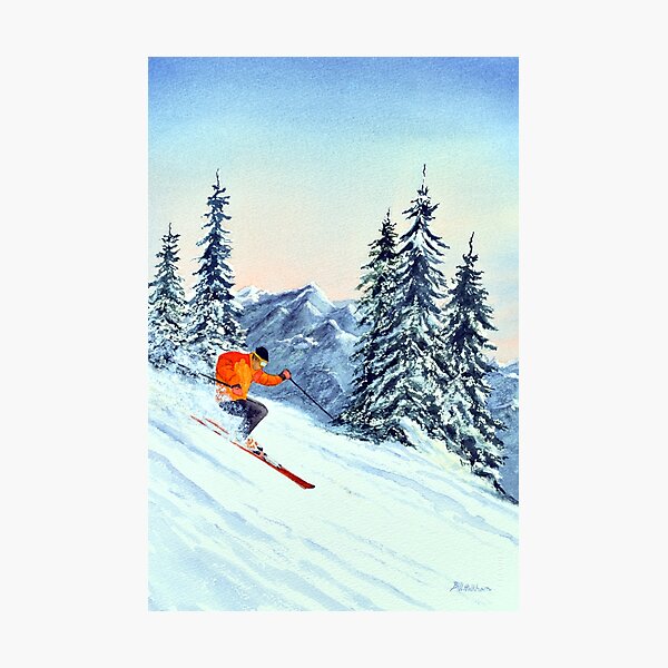 Skiing - The Clear Leader Photographic Print