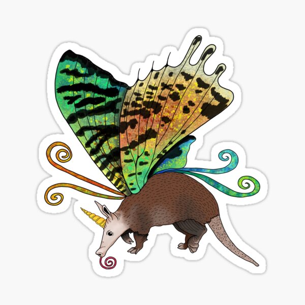 Aardvark-Unicorn-Moth Sticker