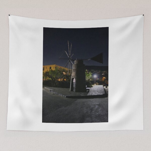 Item preview, Cretan Windmill at Night designed and sold by Lynn Bolt.