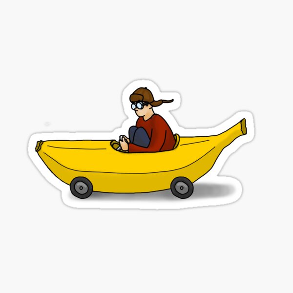 "Banana Car" Sticker for Sale by LeKomio Redbubble