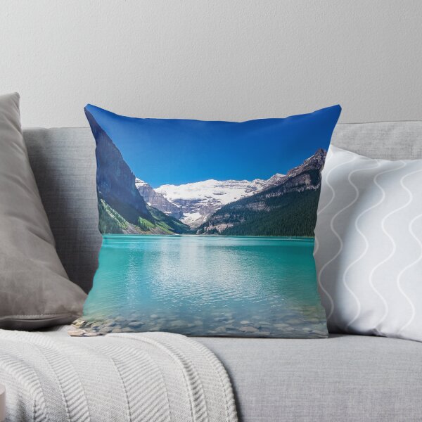 Tranquil Waters V - Lake Louise in Banff, Alberta Canada #photography #art #landscape #lakelouise #banff #alberta #canada Throw Pillow