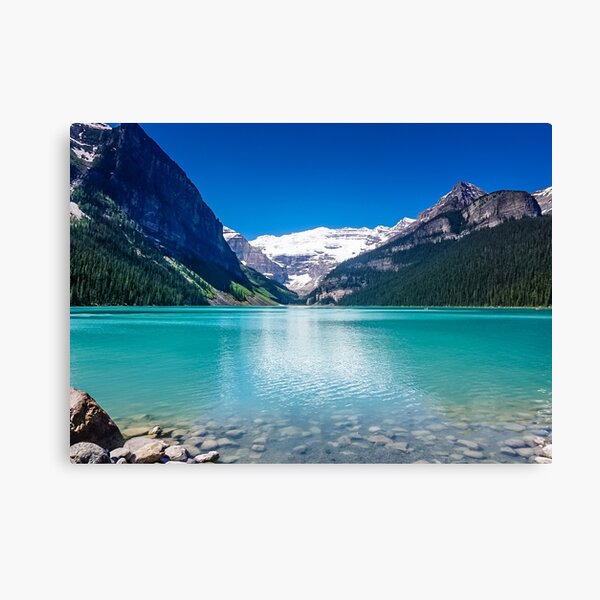 Tranquil Waters V - Lake Louise in Banff, Alberta Canada #photography #art #landscape #lakelouise #banff #alberta #canada Canvas Print