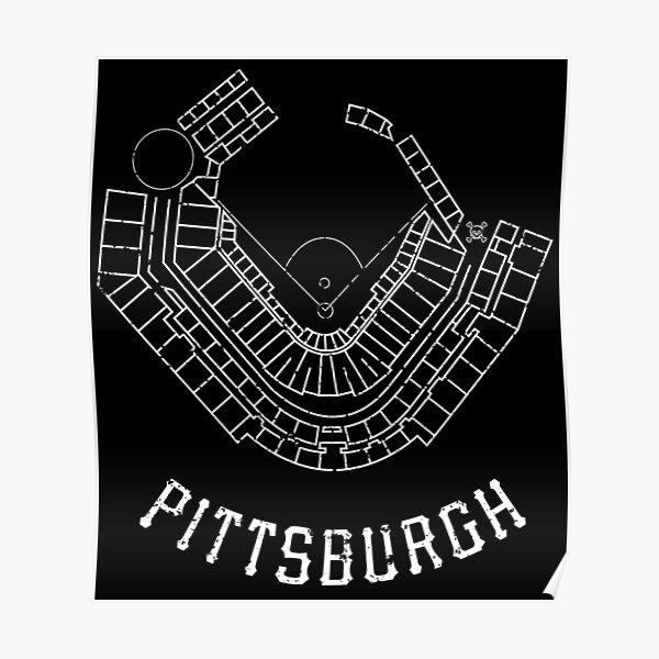 Pittsburgh Pirates PNC Park, MLB Stadium Map, Ballpark Map, Baseball  Stadium Map, Gift for Him, Stadium Seating Chart, Man Cave