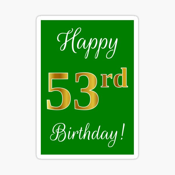 Chào mừng sinh nhật lần thứ 53 của bạn bằng việc đưa vào không gian sinh nhật của bạn chiếc số giả vàng 53 sang trọng. Đây là một món quà tuyệt vời cho người đang qua tuổi 50 trở lên hoặc để chào đón một sự kiện đặc biệt. Xem hình ảnh để tận hưởng sự sang trọng của nó.
