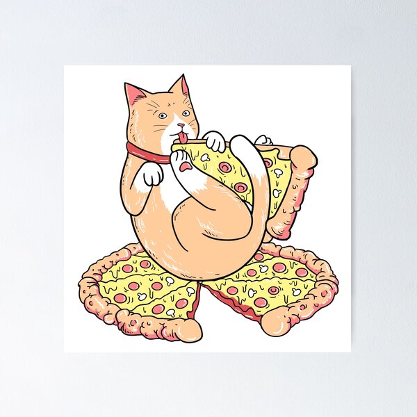 Item preview, Pizza Cat Supreme Pizza And Chill designed and sold by BunnyThePainter.