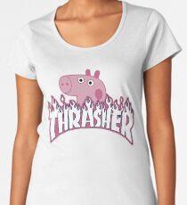 Heavy Metal Pig Women's Premium T-Shirt