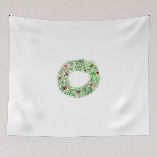 Item preview, Boxwood Wreath, Christmas, Watercolor, Handpainted designed and sold by CleverlyInspired.