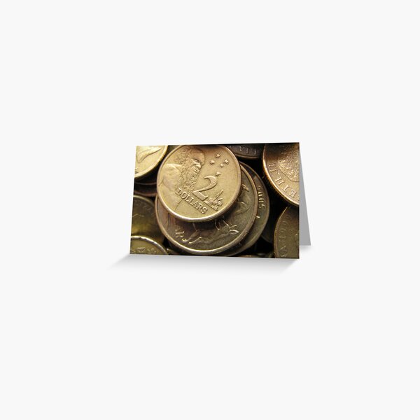 Coins Greeting Card