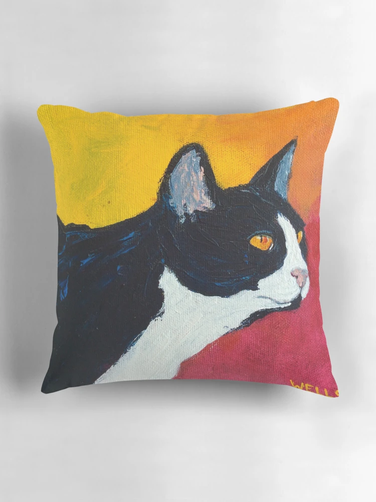 Thumbnail 3 of 4, Pillow, Meow! designed and sold by Krista Wells.