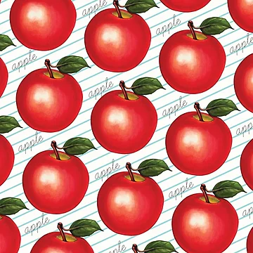 Artwork thumbnail, Apple Pattern - Ruled by Kelly Gilleran
