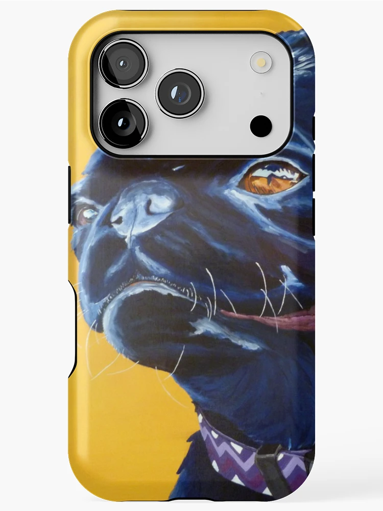 Thumbnail 1 of 4, iPhone Case, Smiling Pug designed and sold by Krista Wells.