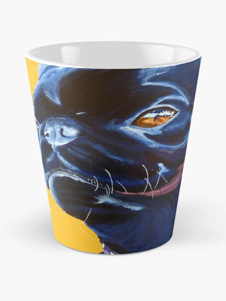 Thumbnail 2 of 4, Coffee Mug, Smiling Pug designed and sold by Krista Wells.