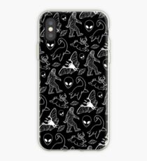 Cryptid-Muster (schwarzer Hintergrund) iPhone-Hülle & Cover