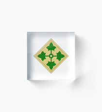 U.S. Army 4th Infantry Division Shoulder sleeve insignia (1918–2015) Acrylic Block