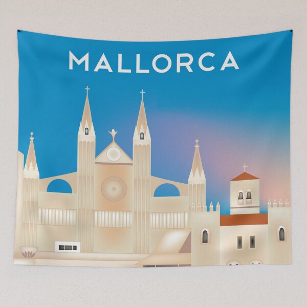 Item preview, Mallorca, Spain - Skyline Illustration by Loose Petals designed and sold by LoosePetals.