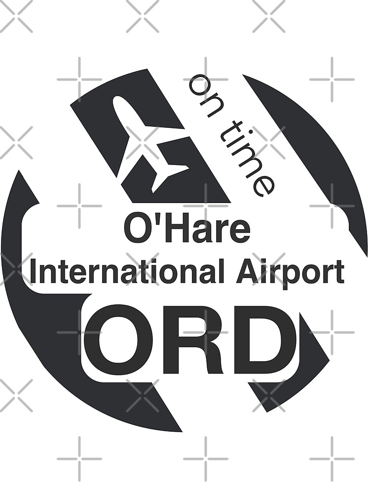 "ORD O'Hare airport black" Poster for Sale by Aviators Redbubble