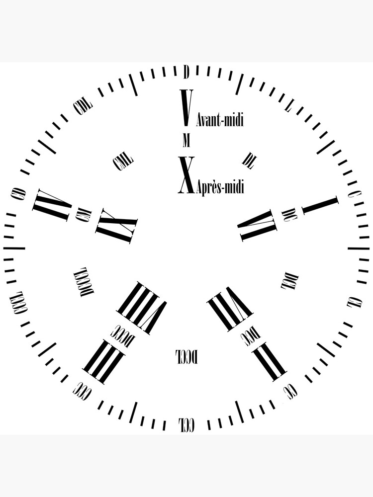 decimal time clock chart