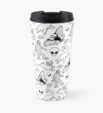 Cryptid Pattern (White Background) Travel Mug