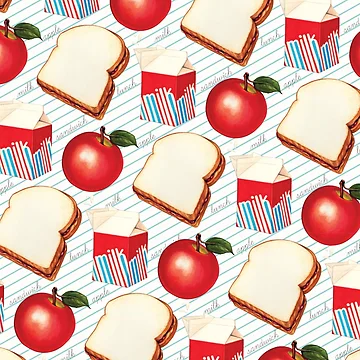 Artwork thumbnail, Lunch Pattern - Ruled by Kelly Gilleran