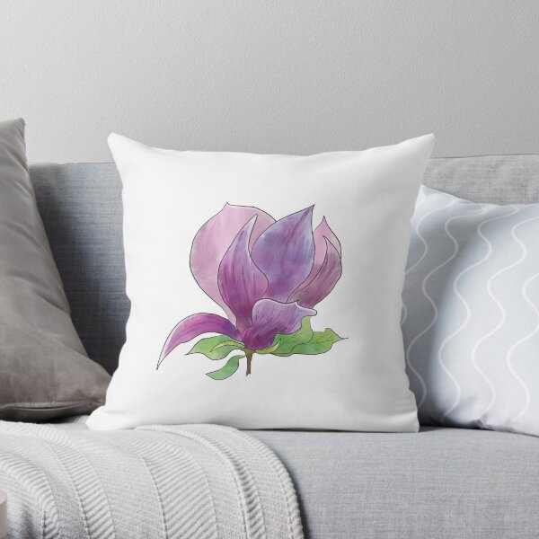 Magnolia flower Throw Pillow