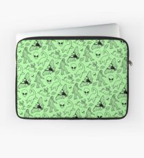 Cryptid Pattern (Green Background) Laptop Sleeve