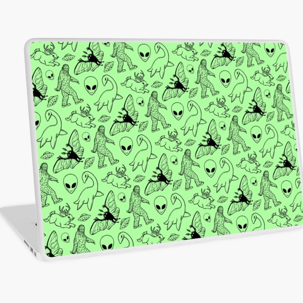 Cryptid Pattern (Green Background) Laptop Skin