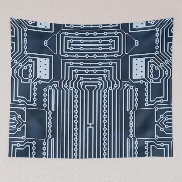 Item preview, Blue Geek Motherboard Circuit Pattern designed and sold by livianasgifts.