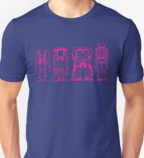 Robot Team - Hot Pink Line Unisex T-Shirt